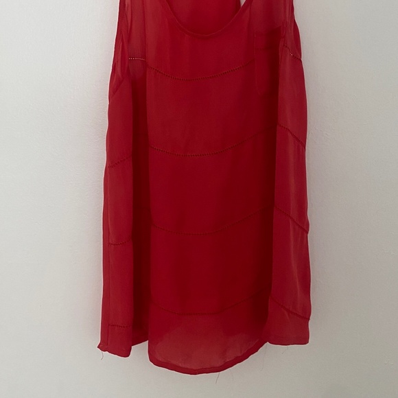 Silk Waverly Camisole in Red - Picture 3 of 4